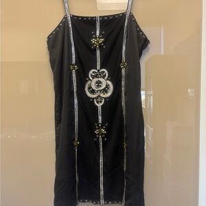 Elegant Black Embellished Dress